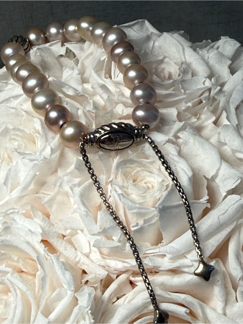 Vintage David Yurman Spiritual Pearl Bead Pull Bracelet - Picture 8 of 10